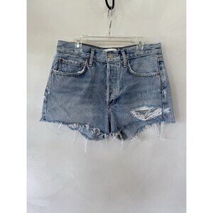 Agolde Parker Women’s 26 Denim Cut Off Distress Button Fly Frayed Shorts Jean